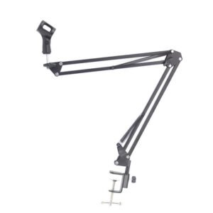 Table Mount Boom Scissor Arm Microphone Stand for Podcast Streaming Studio Setup