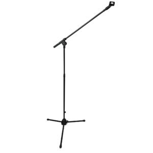 Metal Three-Legged Universal Microphone Stand for Podcast Recording Studio Setup