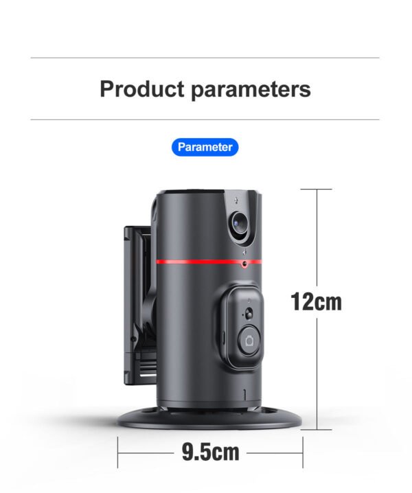 AI Intelligent P02 Gimbal Stabilizer 360° Auto Face Tracking Smartphone Holder for Desk, Video Recording, Live Streaming & Content Creation