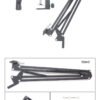 H96f8df63330849149bf938298badd7c1E Table Mount Microphone Stand Adjustable Boom Scissor Arm for Podcast, Streaming, Recording & Studio Use