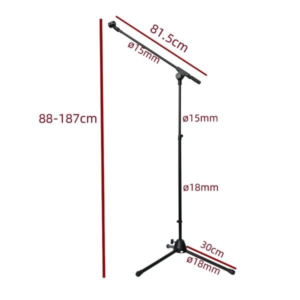 Hec1c10760c0a435e80dbd036ff02a99fV Metal Three-Legged Universal Microphone Stand for Podcast, Recording, Streaming & Studio Use