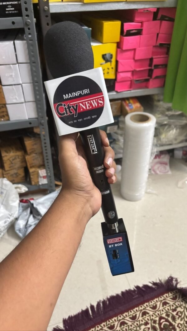 Bluetooth Media Mic for News Reporting with Logo Print 🎤 | Custom Logo Wireless Reporting Microphone