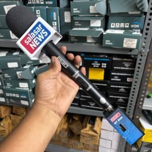 Bluetooth Media Mic for News Reporting with Custom Logo Print Professional Wireless Microphone