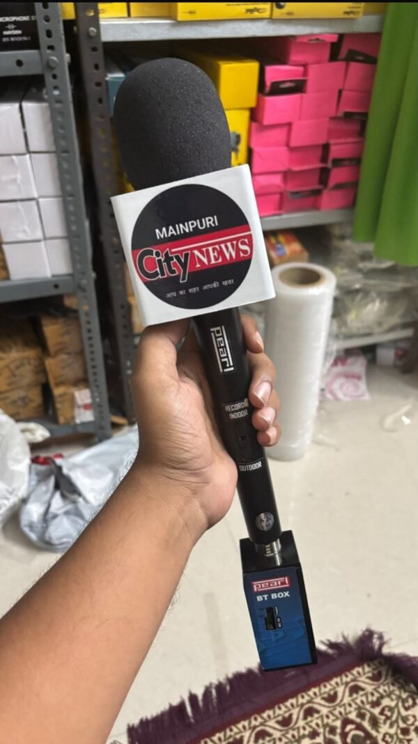 Bluetooth Media Mic for News Reporting with Logo Print 🎤 | Custom Logo Wireless Reporting Microphone