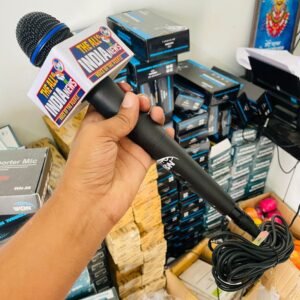 Media Mic Condenser Microphone 3.5mm 5 Meter Cable for Mobile Interview and News Reporting