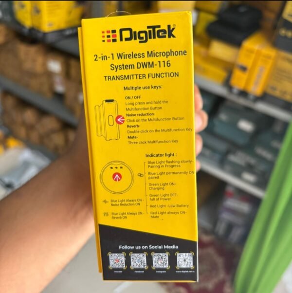 WhatsApp Image 2026-03-02 at 2.58.07 PM (1) DIGITEKĀ® (DWM-116) 2-in-1 Wireless Microphone š¤ | 2.4GHz | Type-C to C & C to LTC | DSLR, iOS & Android Compatible