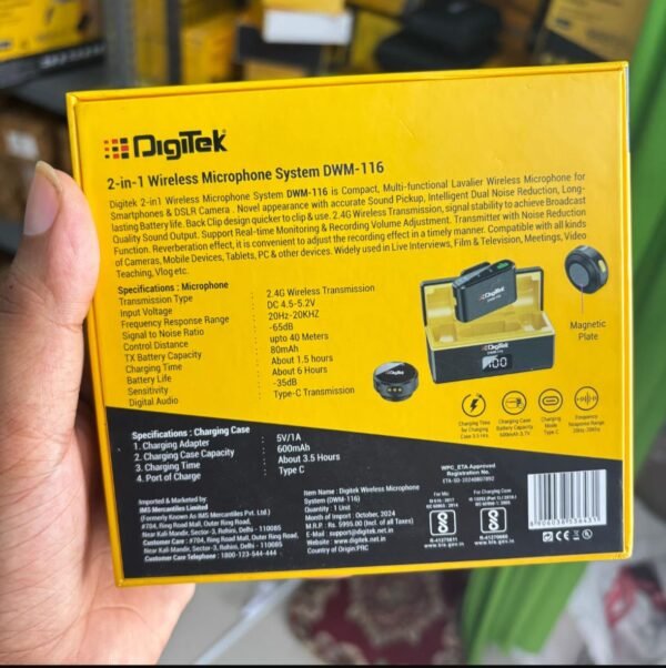 WhatsApp Image 2026-03-02 at 2.58.07 PM DIGITEKĀ® (DWM-116) 2-in-1 Wireless Microphone š¤ | 2.4GHz | Type-C to C & C to LTC | DSLR, iOS & Android Compatible