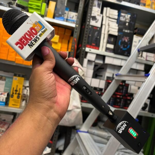 WON Wireless Reporting Bluetooth Mic for Mobile with Battery Indicator | Professional Interview & Journalism Microphone