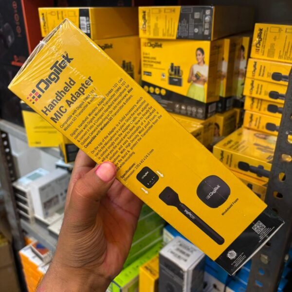 WhatsApp Image 2026-03-03 at 6.59.42 PM Digitek DHMA-101 Interview Adapter for Wireless GO Transmitter | Reporter Mic Adapter with Foam Windshield
