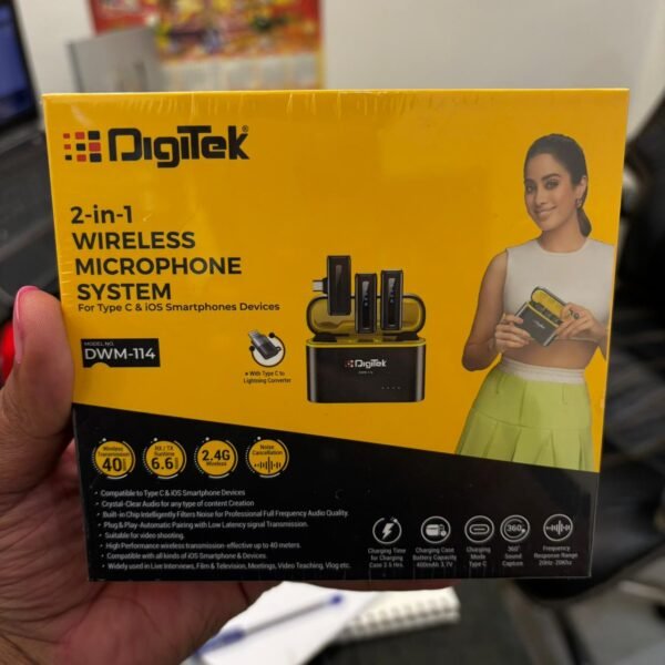 WhatsApp Image 2026-03-03 at 7.46.23 PM Digitek DWM-114 wireless lavalier microphone for iPhone and Android video recording