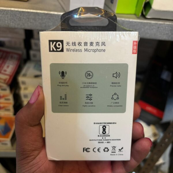 WhatsApp Image 2026-03-03 at 7.48.24 PM (1) K9 Dual Lavalier Wireless Microphone for Android & iPhone | Noise Reduction Lapel Mic for YouTube, Interview & Video Recording
