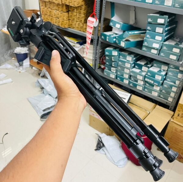 3366 Adjustable Camera & Mobile Tripod Stand with Mobile Holder | Lightweight Tripod for Video Recording & Photography