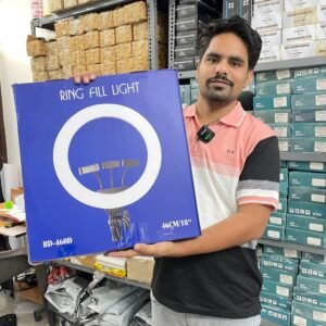 BD-460D 18 Inch LED Ring Fill Light with Mobile Holder | Professional Ring Light for YouTube Video, Makeup, Photography & Live Streaming