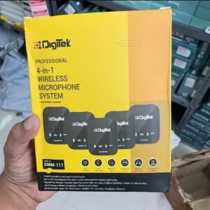 cf86ec8c-a8ca-425b-bdbb-50660f5f9c39 Digitek® DWM-111 4 Channel Wireless Microphone System | 2.4GHz Mic for DSLR, Smartphone & Laptop