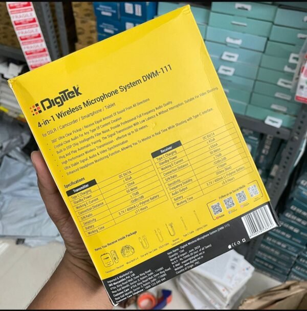fbfcbd8b-236a-45c9-9c50-d7cecc351bb3 Digitek® DWM-111 4 Channel Wireless Microphone System | 2.4GHz Mic for DSLR, Smartphone & Laptop