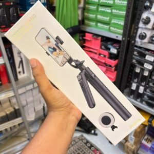 BKN ES-B181K 1.8M AI Auto Face Tracking Tripod Selfie Stick with 360° Rotation, Dual Mini Ring Lights & Detachable Gimbal