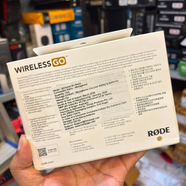 RØDE Wireless GO (Gen 3) Dual Wireless Microphone System with 32-Bit Float Recording