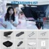 FEELWORLD TP16 16-Inch Folding Teleprompter for Tablet | Horizontal & Vertical Prompting | App Remote Control | Carry Case