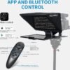 FEELWORLD TP16 16-Inch Folding Teleprompter for Tablet | Horizontal & Vertical Prompting | App Remote Control | Carry Case